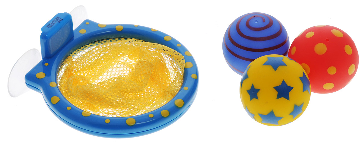 Alex Toys Игрушка для ванной Мячики в сетке694 Alex Toys Игрушка для ванной Мячики в сетке694Игрушка для ванной Alex Toys Мячики в сетке - замечательное развлечение для вашего ребенка во время купания. В наборе: баскетбольная сетка на присосках, 3 разноцветных мячика с веселым рисунком. Сетка легко прикрепляется к стенке с помощью присосок. Игрушки для ванной способствует развитию воображения, цветового восприятия, тактильных ощущений и мелкой моторики рук. Порадуйте своего ребенка таким замечательным подарком!