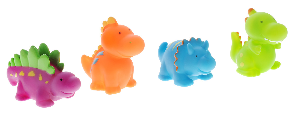 Alex Toys Набор игрушек для ванной Динозаврики 4 шт700DN Alex Toys Набор игрушек для ванной Динозаврики 4 шт700DNС набором игрушек для ванной Alex Toys Динозаврики принимать водные процедуры станет еще веселее и приятнее. Набор состоит из четырех забавных динозавриков. Их размер удобен для маленьких детских ручек. Если сначала набрать воду в игрушки, а потом нажать на них, то из них брызнет тонкая струя воды, что, несомненно, развеселит вашего малыша. Набор доставит ребенку большое удовольствие и поможет преодолеть страх перед купанием. Игрушки для ванной способствуют развитию воображения, цветового восприятия, тактильных ощущений и мелкой моторики рук. Игрушки поставляются в удобной пластиковой сумочке.