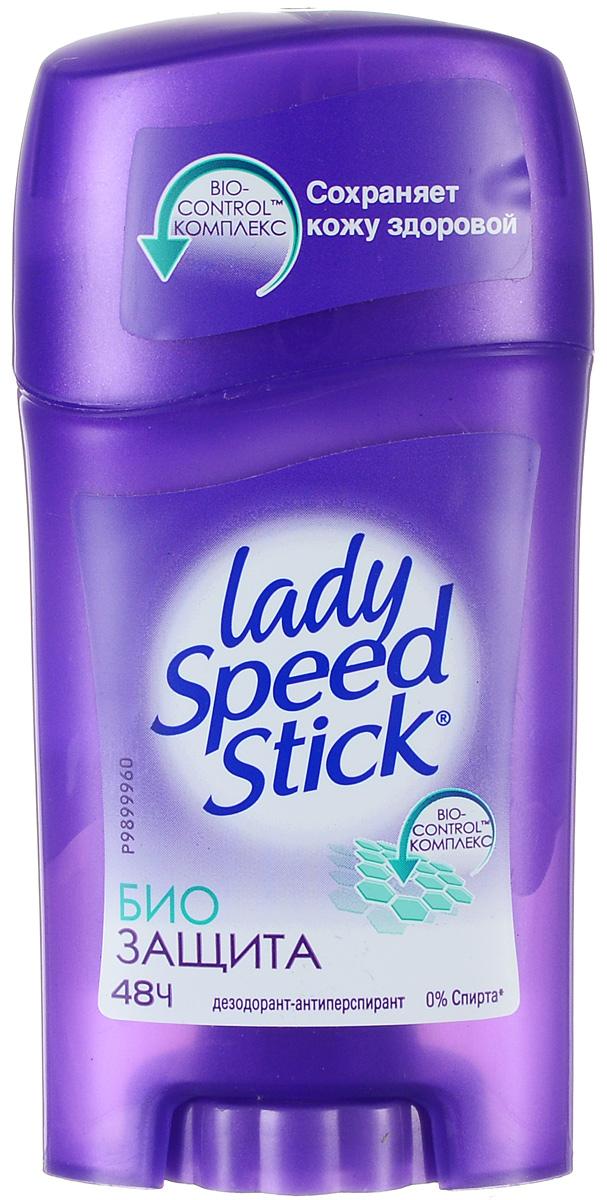 Lady Speed Stick Дезодорант-стик Био Защита, 45 г0410853721 Lady Speed Stick Дезодорант-стик Био Защита, 45 г0410853721Клинически протестировано дерматологами, Bio-control комплекс обеспечивает эффективную защиту от пота и запаха на 48 часов без негативного воздействия на кожу, не раздражает кожу, поддерживает кожу здоровой и защищенной, не содержит этилового спирта.