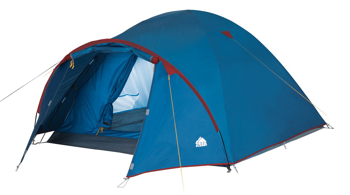 Палатка трехместная Trek Planet Vermont 3, цвет: синий70109 Палатка трехместная Trek Planet Vermont 3, цвет: синий70109Двухслойная трехместная палатка куполообразной формы с вместительным тамбуром Trek Planet Vermont 3 - отлично подойдет для похода или путешествия. ОСОБЕННОСТИ МОДЕЛИ: - Палатка легко и быстро устанавливается, - Тент палатки из полиэстера, с пропиткой PU водостойкостью 2000 мм, надежно защитит от дождя и ветра, все швы проклеены, - Каркас выполнен из прочного стеклопластика, - Дно изготовлено из прочного армированного полиэтилена, - Внутренняя палатка, выполненная из дышащего полиэстера, обеспечивает вентиляцию помещения и позволяет конденсату испаряться, не проникая внутрь палатки, - Удобная D-образная дверь на входе во внутреннюю палатку, - Москитная сетка на входе в спальное отделение в полный размер двери, - Вентиляционный клапан, - Внутренние карманы для мелочей, - Возможность подвески фонаря в палатке. - Палатка упакована в сумку-чехол с ручками, застегивающуюся на застежку-молнию. Артикул: 70109 Характеристики: Количество...