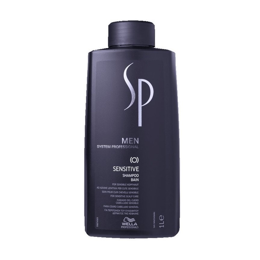 Wella SP Шампунь для чувствительной кожи головы Men Sensitive Shampoo, 1000 мл81311352 Wella SP Шампунь для чувствительной кожи головы Men Sensitive Shampoo, 1000 мл81311352Шампунь для чувствительной кожи головы Sensitive Shampoo бережно очищает кожу головы, восстанавливая естественный кислотно-щелочной баланс. Также средство следит за уровнем увлажненности кожи, смягчает ее и снимает воспаления. Мягкий шампунь подходит для ежедневного использования для кожи головы любого типа, особенно чувствительной. DL-валин успокаивает кожу головы, снимает воспаление, витамины В5, А, Е, F укрепляют волосы, бисаболол уменьшает шелушение и стянутость кожи головы.