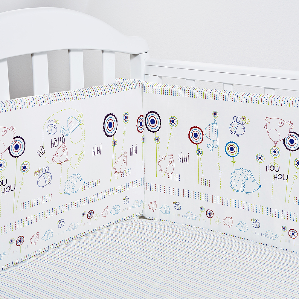 Baby Nice Бортик для кровати Ежик цвет белый Baby Nice Бортик для кровати Ежик цвет белый
