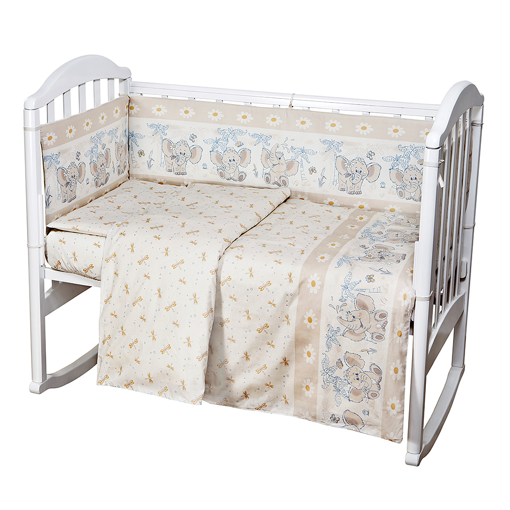 Baby Nice Комплект белья для новорожденных Слоненок цвет бежевыйC0151-01 Baby Nice Комплект белья для новорожденных Слоненок цвет бежевыйC0151-01Постельное бельё, сшито из качественной бязи импортного производства.Бельё не деформируется, цвет не выстирывается. наволочка 40х60, пододеяльник 112х147,простынь на резинке для матраса 60х120.