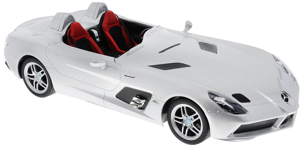 Rastar Радиоуправляемая модель Mercedes-Benz SLR цвет серебристый42400 серебристый Rastar Радиоуправляемая модель Mercedes-Benz SLR цвет серебристый42400 серебристыйМашина на радиоуправлении Rastar Mercedes-Benz SLR 1:12 42400 представляет собой габаритную реалистичную модель кабриолета с горящими фарами. Игрушка подойдет для уличных забав и домашнего использования. Модель может разгоняться до 12 км/час: игроку потребуется хороший навык маневрирования. Дистанция управления составляет 15-45 метров.