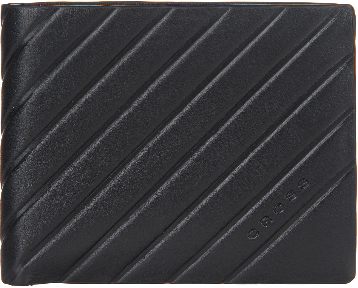 Кошелек мужской Cross, цвет: черный. AC178072-1AC178072-1 Кошелек мужской Cross, цвет: черный. AC178072-1AC178072-1Стильный мужской кошелек Cross изготовлен из натуральной кожи и оформлен декоративным тиснением с символикой бренда. Изделие раскладывается пополам. Внутри расположены два прорезных потайных кармана, два отделения для купюр, четыре кармана для кредитных карт и отделение для монет, закрывающееся клапаном на кноку. Практичный кошелек непременно подойдет к вашему образу, а также порадует простотой, стилем и функциональностью.