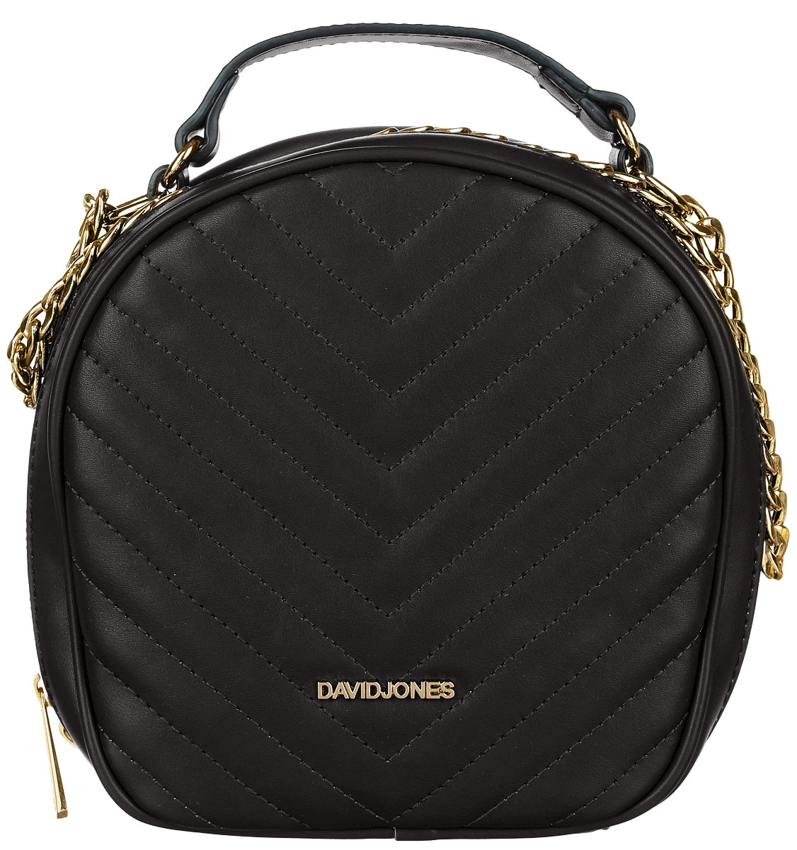 Сумка женская David Jones, цвет: черный. 5001-35001-3 BLACK Сумка женская David Jones, цвет: черный. 5001-35001-3 BLACKСтильная женская сумка David Jones, выполненная из искусственной кожи, оформлена с лицевой стороны декоративной стежкой. Изделие имеет одно отделение, закрывающееся на застежку-молнию. Внутри сумки находятся накладной открытый карман и прорезной карман на застежке-молнии. Снаружи, на задней стенке расположен прорезной карман на застежке-молнии. Сумка оснащена плечевым ремнем в виде цепочки и удобной ручкой. В комплект входит съемный регулируемый плечевой ремень и сумка-чехол для хранения. Модная сумка идеально подчеркнет ваш неповторимый стиль.