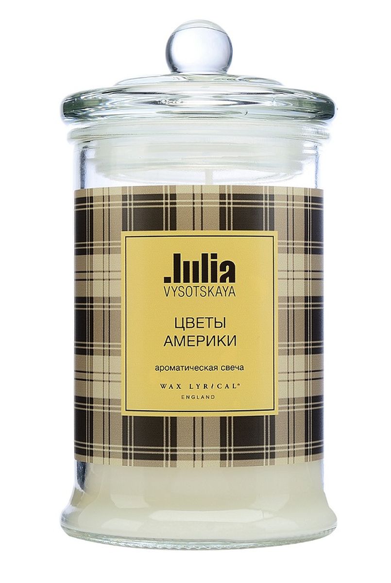 Свеча ароматизированная Wax Lyrical Юля Высоцкая, цветы Америки, 850 гJV0301 Свеча ароматизированная Wax Lyrical Юля Высоцкая, цветы Америки, 850 гJV0301Свежие и очень живые ноты американского подсолнуха с оттенком фрезиии эквадорской розы, обогащенные верхними нотами сочной зелени.