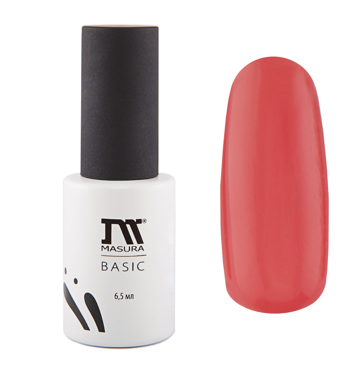 Masura Гель-лак BASIC Рябиновые Бусы 6,5 мл294-62 Masura Гель-лак BASIC Рябиновые Бусы 6,5 мл294-62Кораллово-оранжевый, без блесток и перламутра, плотный