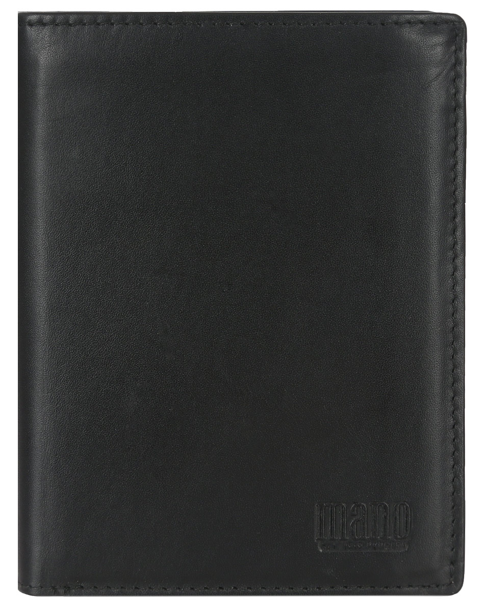 Портмоне мужское Mano, цвет: черный. 1920419204 black Портмоне мужское Mano, цвет: черный. 1920419204 blackСтильное мужское портмоне Mano изготовлено из натуральной кожи, оформлено тиснением с символикой бренда. Изделие раскладывается пополам, внутри расположены два отделения для купюр, сетчатый карман, два потайных кармана, кармашек для мелких документов, три кармана для пластиковых карт и отделение для монет, закрывающееся клапаном на кнопку. Изделие поставляется в фирменной упаковке. Такое практичное портмоне станет отличным подарком для человека, ценящего качественные и необычные вещи.