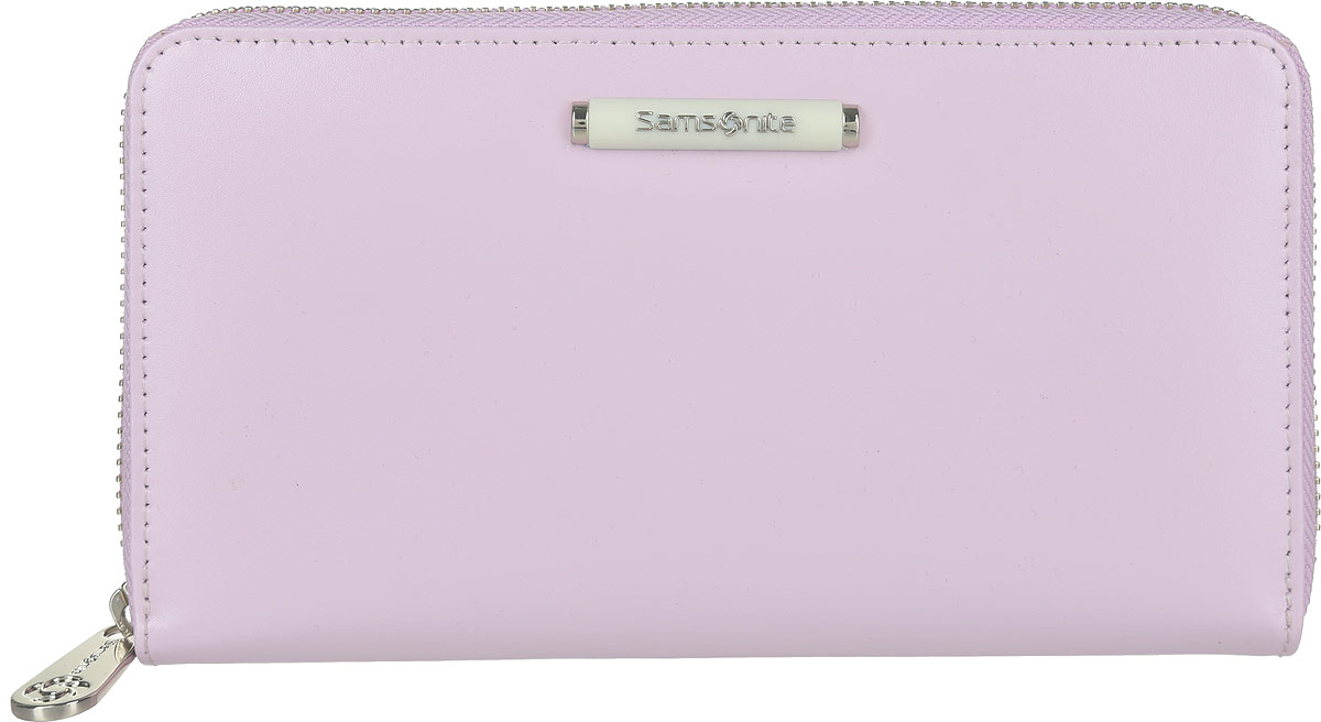 Кошелек женский Samsonite, цвет: сиреневый. 71V*6131971V*61319 Кошелек женский Samsonite, цвет: сиреневый. 71V*6131971V*61319Стильный женский кошелек Samsonite выполнен из натуральной кожи. Лицевая сторона оформлена декоративным элементом с названием бренда. Внутри содержатся четыре отделения для купюр, карман на застежке-молнии для мелочи, восемь кармашков для визиток и пластиковых карт, два кармана для документов. Закрывается изделие на застежку-молнию. Снаружи, на задней стенке расположен прорезной карман на застежке-молнии Изделие упаковано в фирменную коробку. Кошелек станет отличным подарком человеку, ценящему практичные и стильные вещи, а качество его исполнения представит такой подарок в самом выгодном свете.