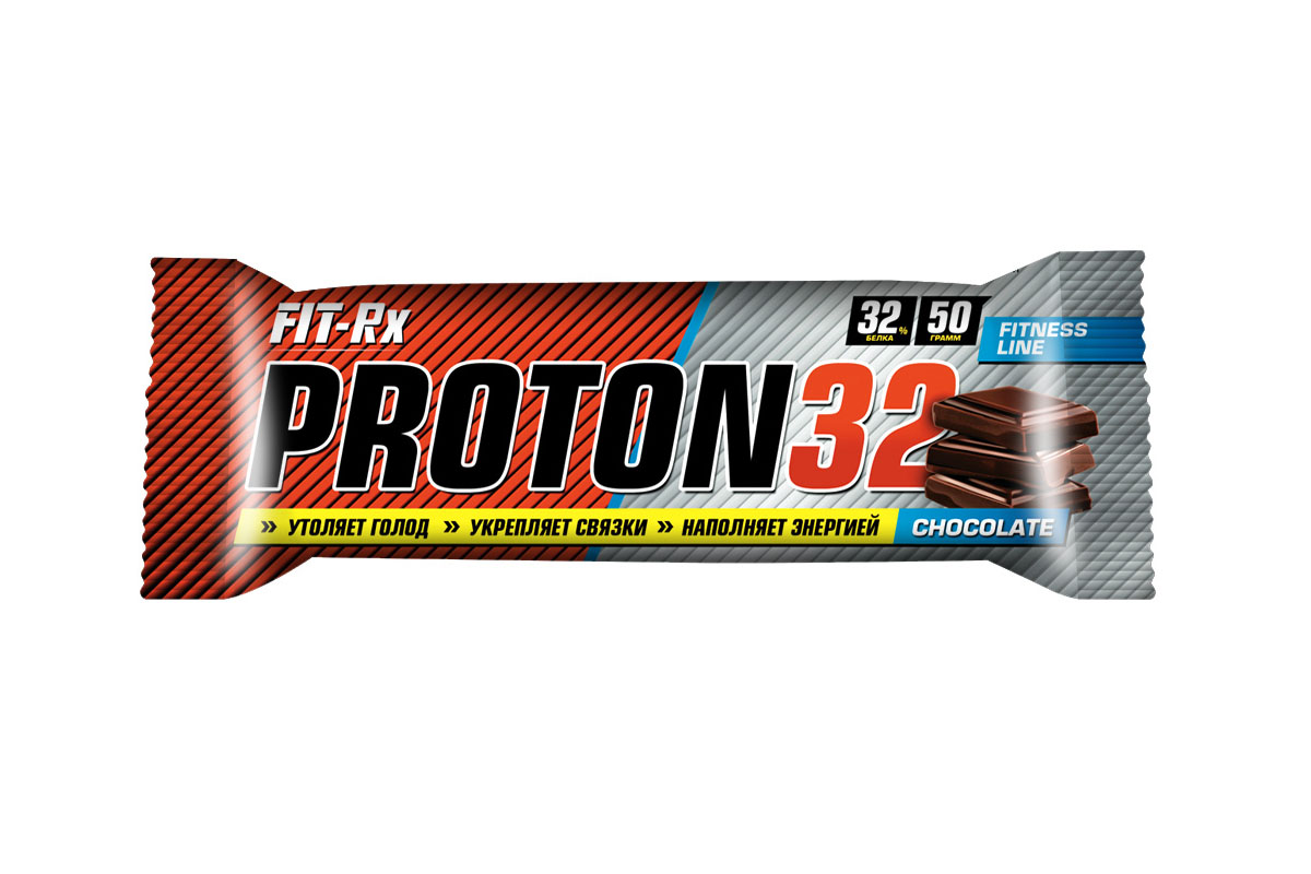 Батончик FIT-RX Протон 32. Шоколад, 24 шт x 50 г00917 Батончик FIT-RX Протон 32. Шоколад, 24 шт x 50 г00917Протеиновые батончики PROTON 32 - незаменимая составляющая сбалансированного питания Протеиновые батончики PROTON 32 с повышенным содержанием высокоценного молочного белка - незаменимая составляющая правильного и сбалансированного питания, как профессионального спортсмена, так и любителя, которому необходимо сделать полезный и быстрый перекус. В батончиках содержится множество ценных для организма человека легкоусвояемых аминокислот, белков, минералов, витаминов, простых и сложных углеводов. Коллаген, входящий в состав продукта, укрепляет связки и суставы, улучшает качество кожи и волос. - Утоляют голод - Укрепляют связки - Наполняют энергией - Усиливают иммунитет - Обладают превосходным вкусом - Помогают наращивать мышечную массу - Ускоряют пост тренировочное восстановление Характеристики: Объем 50 г Вкус Шоколад Витамины C, E, B1, B2, B6, B12, биотин, ниацин, фолиевая кислота, пантотеновая кислота В одной порции (1 батончик = 50 г)...