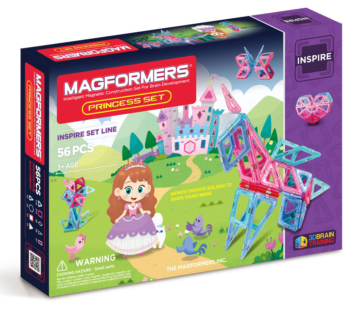 Magformers Магнитный конструктор Princess Set63134 Magformers Магнитный конструктор Princess Set63134Набор Magformers Princess Set— лучший подарок для маленьких принцесс! Все детали исполнены в нежных пастельных тонах, которые так нравятся девочкам. Набор включает в себя светодиодную подсветку и светорассеивающую пирамидку. С их помощью замок, принцессы заиграет сказочными огнями, бабочки, цветы или единорог станут поистине волшебными. Обращаем ваше внимание, что наборы Магформерс предназначены для детей старше 3-х лет. Дети меньшего возраста тоже с удовольствием играют в Магформерс, но только вместе с родителями!