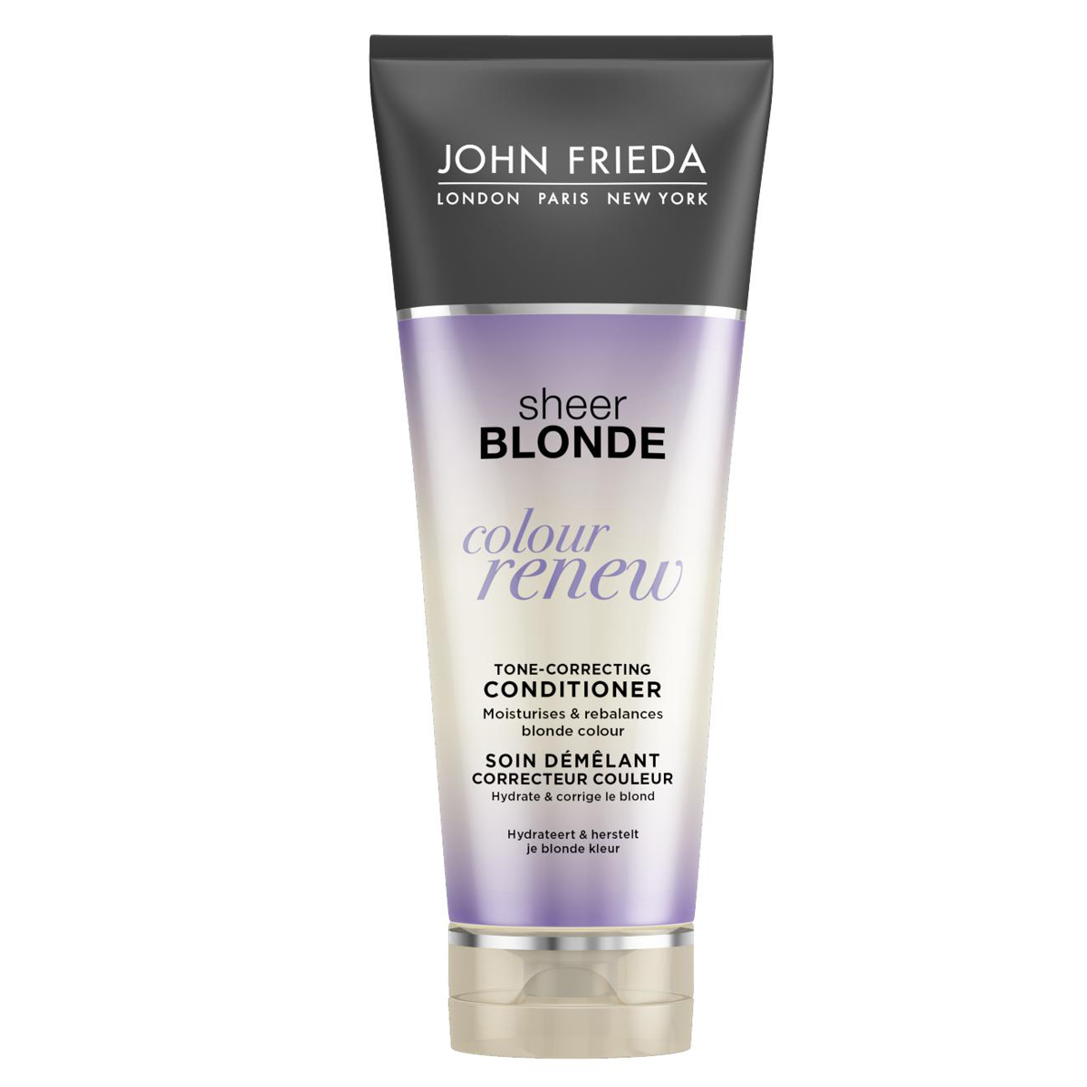 John Frieda Кондиционер Sheer Blonde для восстановления оттенка осветленных волос, 250 млjf214220 John Frieda Кондиционер Sheer Blonde для восстановления оттенка осветленных волос, 250 млjf214220Увлажняет и обновляет оттенок, освежает яркость и тон осветления. Избавляет от нежелательного желтого оттенка и при этом сохраняет эластичность и гладкость волос. Кондиционер Colour Renew увлажняет волосы, придает им мягкость и нейтрализует желтый и медный оттенки. Применение: Начните уход с использования шампуня Colour Renew, далее нанесите кондиционер на влажные волосы от корней до самых кончиков и затем тщательно смойте. Для наилучшего результата используйте серию до 3 раз в неделю.