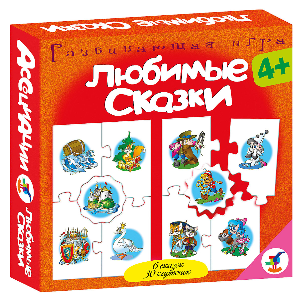 Дрофа-Медиа Пазл для малышей Ассоциации Любимые сказки2925 Дрофа-Медиа Пазл для малышей Ассоциации Любимые сказки2925Пазл для малышей Дрофа-Медиа Ассоциации. Любимые сказки - увлекательная красочная игра, которая станет отличным помощником в формировании ассоциативного мышления детей. В комплекте 30 карточек из пяти известных сказок: Красная Шапочка, Дюймовочка, 3олушка, Буратино, Колобок, которые скрепляются между собой по принципу пазла. Малышу предлагается соединить карточки таким образом, чтобы обе половинки совпадали по смыслу. Фигурная форма карточек поможет проверить правильность ответа: если допущена ошибка, пазловый замок не соединится. Игра знакомит с представителями разных профессий, способствуют развитию внимания и памяти, расширяет кругозор.