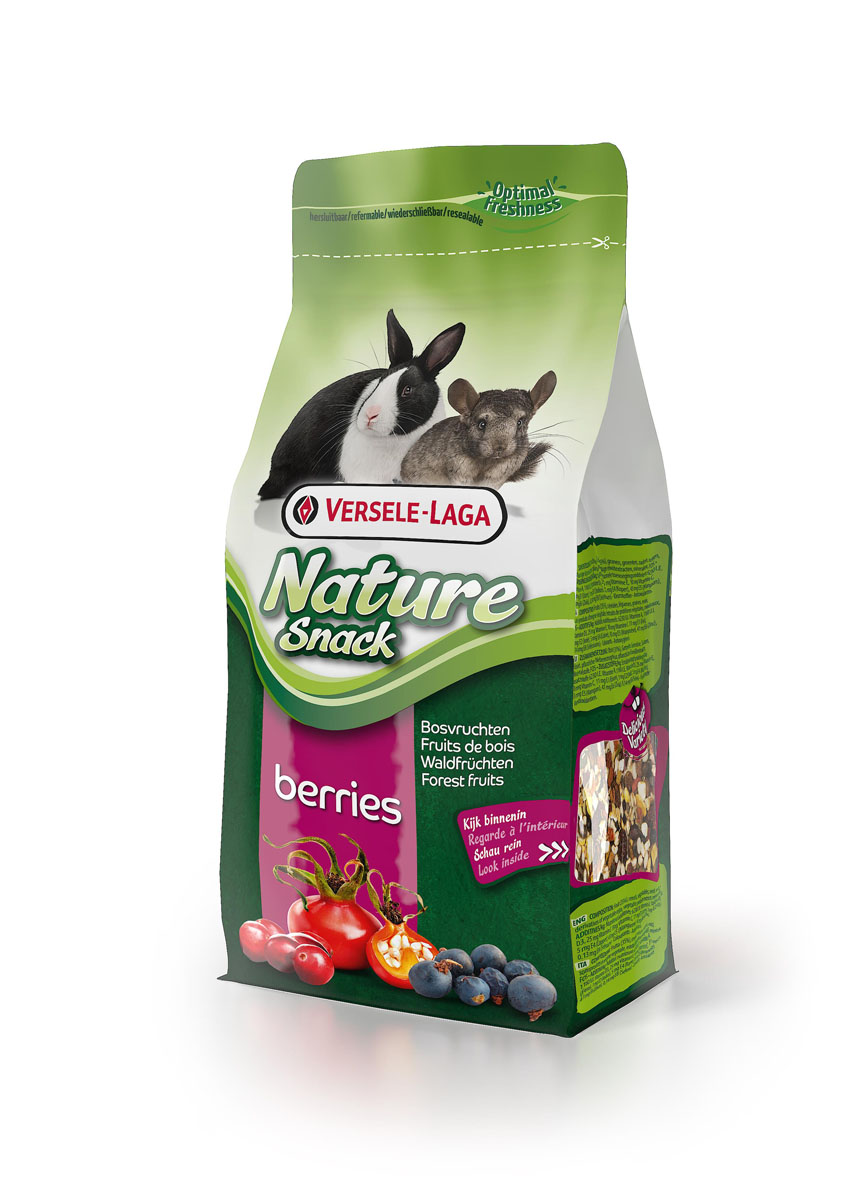 Лакомство для всех грызунов Versele-Laga Nature Snack Berries, с лесными ягодами, 85 г462001 Лакомство для всех грызунов Versele-Laga Nature Snack Berries, с лесными ягодами, 85 г462001Вкусная и здоровая смесь для всех грызунов, которая идеально дополняет рацион питомца. Содержит виноград, ягоды шиповника, ягоды можжевельника, рябину, клюкву и др. Состав: Фрукты (35%), злаки, овощи, семена, орехи, продукты растительного происхождения, экстракты растительных белков, минералы, ФОС. Добавки/кг: 6230 М.Е. вит. А , 1160 М.Е. вит. D3, 25 мг вит. Е, 10 мг вит. С, 11 мг Е1 (Железо), 1 мг Е2 (Йод), 5 мг Е4 (Медь), 43 мг Е5 (Марганец), 42 мг Е6 (Цинк), 0,14 мг Е8 (Селене) - Красители - Антиоксиданты.