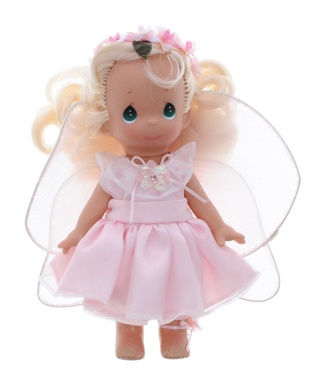 Precious Moments Мини-кукла Фея Роза2203 Precious Moments Мини-кукла Фея Роза2203Какие же милые эти куколки Precious Moments. Создатель этих очаровательных крошек настоящая волшебница - Линда Рик - оживила свои творения, каждая кукла обрела свой милый и неповторимый образ. Эти крошки могут сопровождать вас в чудесных странствиях и сделать каждый момент вашей жизни незабываемым! Обворожительная мини-кукла Фея Роза станет отличным подарком для любой девочки на день рождения или другой праздник. Куколка одета в шикарное розовое платье, за спиной у нее - большие полупрозрачные крылья. На милом личике большие зеленые глаза. Благодаря играм с куклой, ваша малышка сможет развить фантазию и любознательность, овладеть навыками общения и научиться ответственности. Порадуйте свою принцессу таким прекрасным подарком!