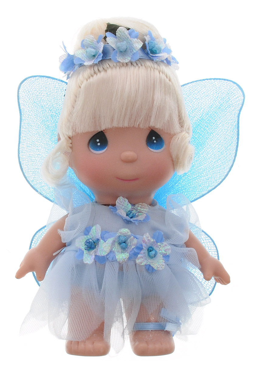 Precious Moments Мини-кукла Фея цвет наряда голубой5405 Precious Moments Мини-кукла Фея цвет наряда голубой5405Какие же милые эти куколки Precious Moments. Создатель этих очаровательных крошек настоящая волшебница - Линда Рик - оживила свои творения, каждая кукла обрела свой милый и неповторимый образ. Эти крошки могут сопровождать вас в чудесных странствиях и сделать каждый момент вашей жизни незабываемым! Мини-кукла Фея одета в голубое платье. На спине у куклы крылышки, которые с легкостью можно отстегнуть. Светлые волосы куклы убраны в прическу, украшенную голубыми цветами. У девочки большие синие глаза. Благодаря играм с куклой, ваша малышка сможет развить фантазию и любознательность, овладеть навыками общения и научиться ответственности. Порадуйте свою принцессу таким прекрасным подарком!