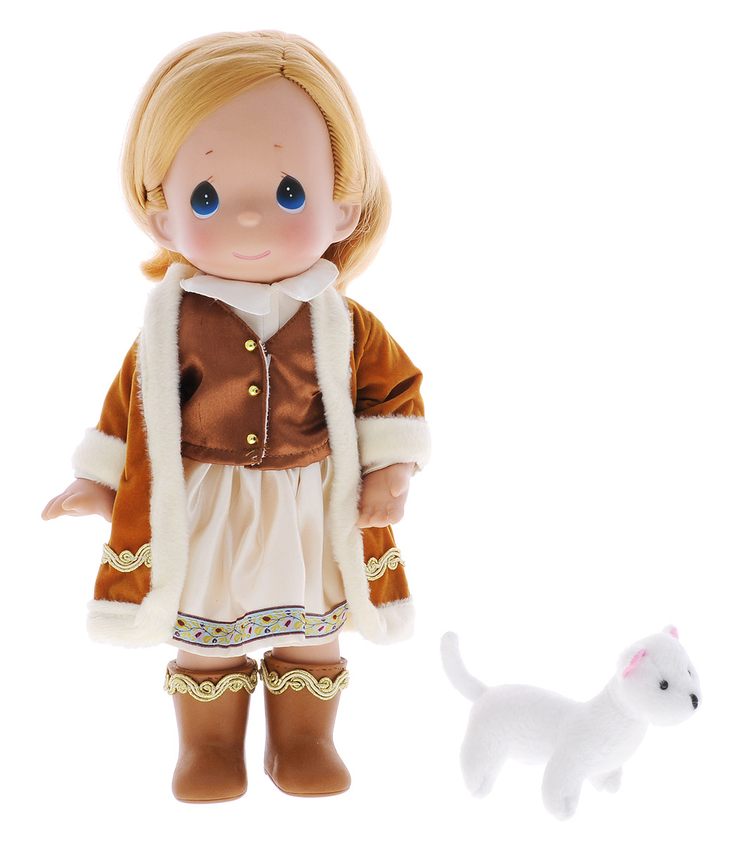 Precious Moments Кукла Герда8412 Precious Moments Кукла Герда8412Коллекция кукол Precious Moments ростом выше 30 см насчитывает на сегодняшний день более 600 видов. Куклы изготавливаются из качественного, безопасного материала и имеют пять базовых точек артикуляции. Каждый год в коллекцию добавляются все новые и новые модели. Каждая кукла имеет свой неповторимый образ и характер. Она может быть подарком на память о каком-либо событии в жизни. Куклы выполнены с любовью и нежностью, которую дарит нам известная волшебница - создатель кукол Линда Рик! Кукла Герда одета в теплую шубку, на ногах у нее - коричневые сапожки. Вся одежда у куклы съемная. У девочки русые волосы и большие глаза синего цвета. В руках кукла держит мягкую игрушку. Игра с куклой разовьет в вашей малышке чувство ответственности и заботы. Порадуйте свою принцессу таким великолепным подарком!