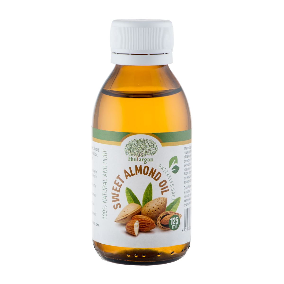 Huilargan Масло сладкого миндаля, 100% натуральное, 125 мл2000000008653 Huilargan Масло сладкого миндаля, 100% натуральное, 125 мл2000000008653Масло сладкого миндаля (Sweet almond oil) - 100% чистое, натуральное масло, первого холодного отжима, без химической обработки. - Масло сладкого миндаля широко используется для успокоения раздраженной, обветренной и сухой кожи. - Восстанавливает эластичность кожи и разглаживает эпидермис. - Это эффективное средство против растяжек на груди и трещин на коже рук. - Гипоаллергенно, можно использовать для чувствительной кожи вокруг глаз. - Это эффективное средство против растяжек на груди и трещин на коже рук. - Особенно подходит для сухой и очень сухой кожи. Масло сладкого миндаля смягчает кожу и защищает ее от повышенной сухости, придавая ей бархатную структуру, благодаря содержанию олеиновой кислоты и смягчающим активным ингредиентам. Ускоряет рост волос и предотвращает их выпадение. Масло сладкого миндаля используется также для массажа, для успокоения кожи и снятия зуда и раздражения.