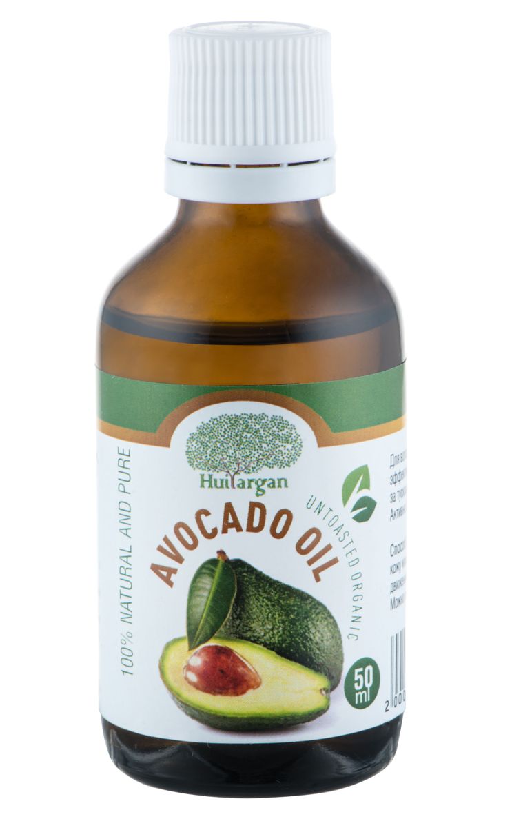 Huilargan Масло Авакадо, 100% натуральное, 50 мл2000000008752 Huilargan Масло Авакадо, 100% натуральное, 50 мл2000000008752Масло Авокадо (Avocado oil) содержит витамины A, B,D, E, протеин, аминокислоты, железо, медь, магний и фолиевую кислоту. Необходимые вещества для питания кожи и восстановления структуры волос. Масло авокадо очень богато активными элементами, для смягчения и питания кожи. Особо подходит для зрелой и чувствительной кожи; обезвоженной, тусклой, сухой кожи. Хорошее средство против растяжек и рубцов (лечение или профилактика). Для волос, масло авокадо является эффективным средством для ухода за тусклыми и сухими волосами. Активно борется с выпадением волос.