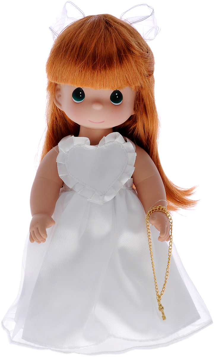 Precious Moments Кукла Ключ к моему сердцу цвет волос рыжий4736 Precious Moments Кукла Ключ к моему сердцу цвет волос рыжий4736Коллекция кукол Precious Moments ростом выше 30 см насчитывает на сегодняшний день более 600 видов. Куклы изготавливаются из качественного, безопасного материала и имеют пять базовых точек артикуляции. Каждый год в коллекцию добавляются все новые и новые модели. Каждая кукла имеет свой неповторимый образ и характер. Она может быть подарком на память о каком- либо событии в жизни. Куклы выполнены с любовью и нежностью, которую дарит нам известная волшебница - создатель кукол Линда Рик! Милая кукла Ключ к моему сердцу очарует вас и вашу дочурку с первого взгляда! На кукле потрясающее платье с пышной юбкой, на ногах - панталоны, носочки и туфельки в тон платья. Длинные рыжие волосы украшены бантиком. На милом личике большие зеленые глаза. Одежда куклы съемная. В руке куколка держит ключик на цепочке. Игры с куклой способствуют эмоциональному развитию ребенка, а также помогают формировать воображение и художественный вкус. Ваша малышка будет в...