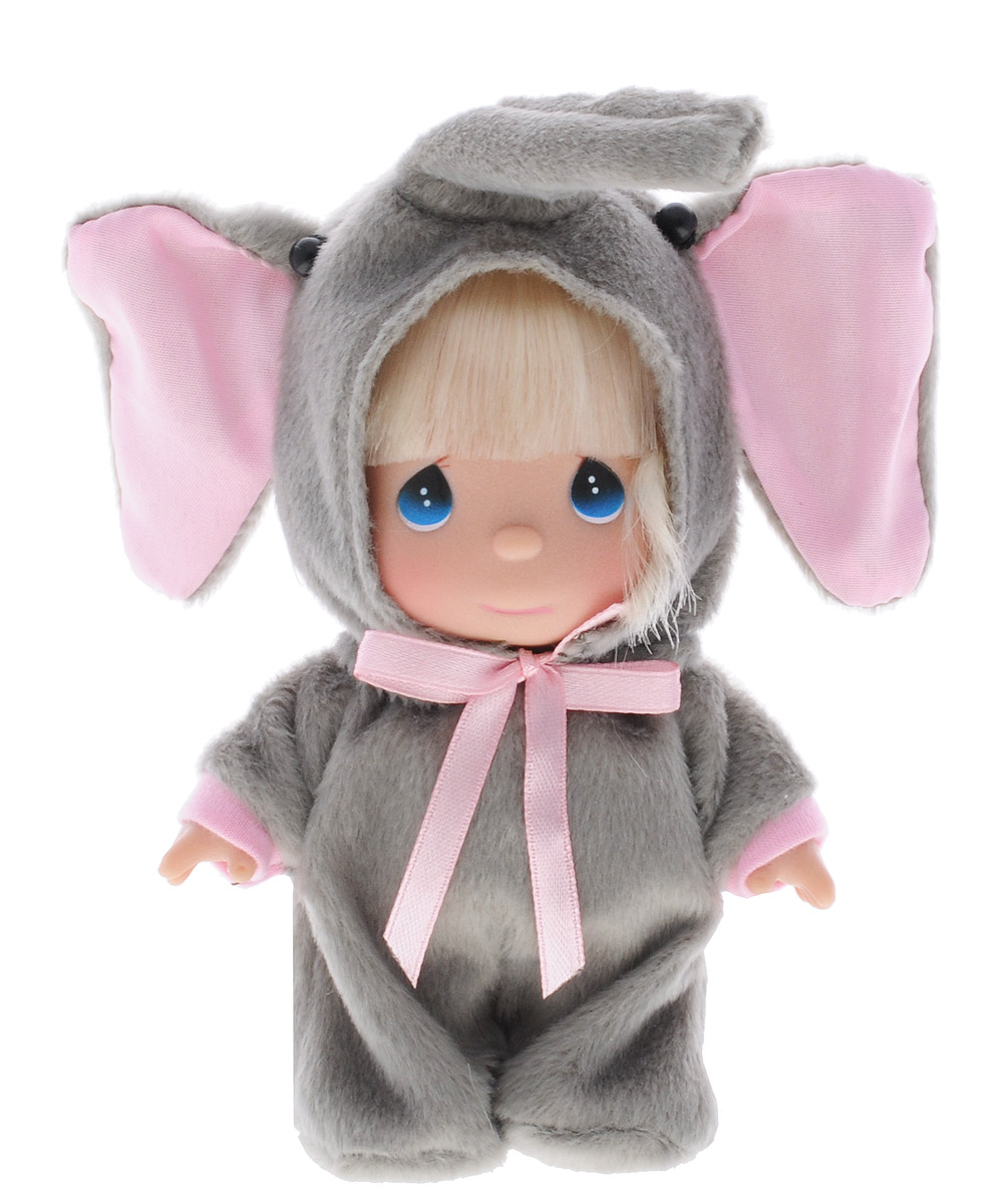 Precious Moments Мини-кукла Слоненок5360 Precious Moments Мини-кукла Слоненок5360Какие же милые эти куколки Precious Moments. Создатель этих очаровательных крошек настоящая волшебница - Линда Рик - оживила свои творения, каждая кукла обрела свой милый и неповторимый образ. Эти крошки могут сопровождать вас в чудесных странствиях и сделать каждый момент вашей жизни незабываемым! Мини-кукла Слоненок одета в серый костюмчик с капюшоном и шапочку, дополненную розовыми ушками и хоботом. У куколки светлые волосы и большие синие глазки. Благодаря играм с куклой, ваша малышка сможет развить фантазию и любознательность, овладеть навыками общения и научиться ответственности. Порадуйте свою принцессу таким прекрасным подарком!