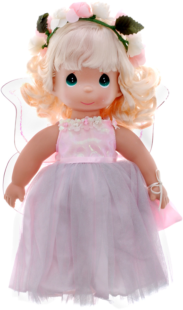 Precious Moments Кукла Волшебные сны4535 Precious Moments Кукла Волшебные сны4535Коллекция кукол Precious Moments ростом выше 30 см насчитывает на сегодняшний день более 600 видов. Куклы изготавливаются из качественного, безопасного материала и имеют пять базовых точек артикуляции. Каждый год в коллекцию добавляются все новые и новые модели. Каждая кукла имеет свой неповторимый образ и характер. Она может быть подарком на память о каком-либо событии в жизни. Куклы выполнены с любовью и нежностью, которую дарит нам известная волшебница - создатель кукол Линда Рик! Кукла Волшебные сны одета в длинное розовое платье с блестящими крыльями, которые с легкостью можно отстегнуть. Ее прическу украшает цветочный венок. Одежда у куклы съемная. У девочки вьющиеся светлые волосы и большие зеленые глаза. В руках она держит мешочек. Игра с куклой разовьет в вашей малышке чувство ответственности и заботы. Порадуйте свою принцессу таким великолепным подарком!