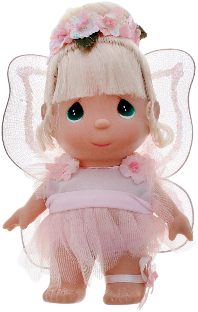 Precious Moments Мини-кукла Фея цвет наряда розовый5407 Precious Moments Мини-кукла Фея цвет наряда розовый5407Какие же милые эти куколки Precious Moments. Создатель этих очаровательных крошек настоящая волшебница - Линда Рик - оживила свои творения, каждая кукла обрела свой милый и неповторимый образ. Эти крошки могут сопровождать вас в чудесных странствиях и сделать каждый момент вашей жизни незабываемым! Мини-кукла Фея одета в волшебное платье розового цвета. На спине у куклы крылышки, которые с легкостью можно отстегнуть. Светлые волосы куклы убраны в прическу, украшенную розовыми цветами. У девочки большие зеленые глаза. Благодаря играм с куклой, ваша малышка сможет развить фантазию и любознательность, овладеть навыками общения и научиться ответственности. Порадуйте свою принцессу таким прекрасным подарком!
