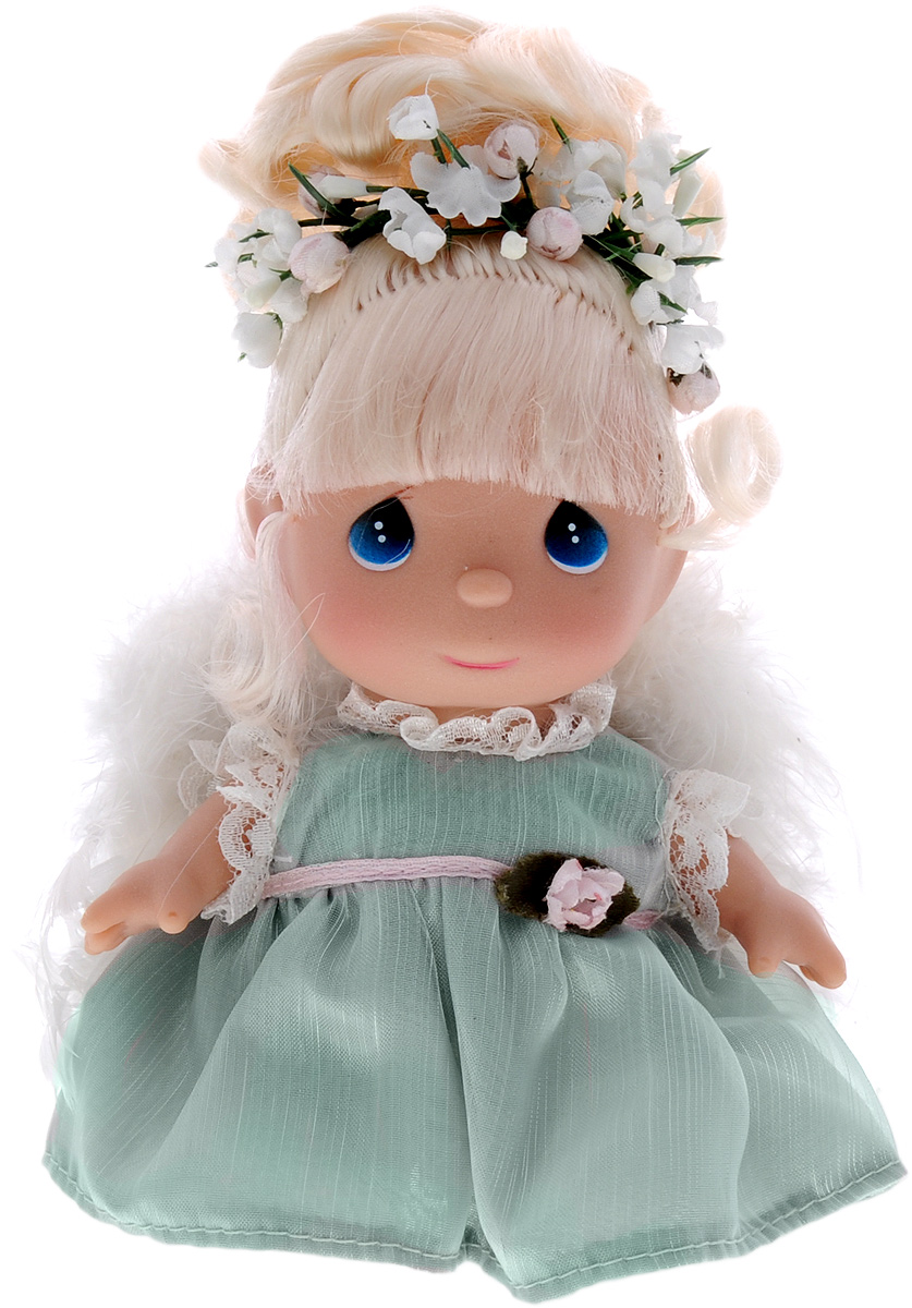 Precious Moments Мини-кукла Ангел5289 Precious Moments Мини-кукла Ангел5289Какие же милые эти куколки Precious Moments. Создатель этих очаровательных крошек настоящая волшебница - Линда Рик - оживила свои творения, каждая кукла обрела свой милый и неповторимый образ. Эти крошки могут сопровождать вас в чудесных странствиях и сделать каждый момент вашей жизни незабываемым! Мини-кукла Ангел одета в платье нежно-зеленого цвета. На спине у куколки белые пушистые крылья, которые с легкостью можно отстегнуть. Светлые волосы Ангела убраны в прическу и украшены цветами. У девочки большие синие глаза. Благодаря играм с куклой, ваша малышка сможет развить фантазию и любознательность, овладеть навыками общения и научиться ответственности. Порадуйте свою принцессу таким прекрасным подарком!
