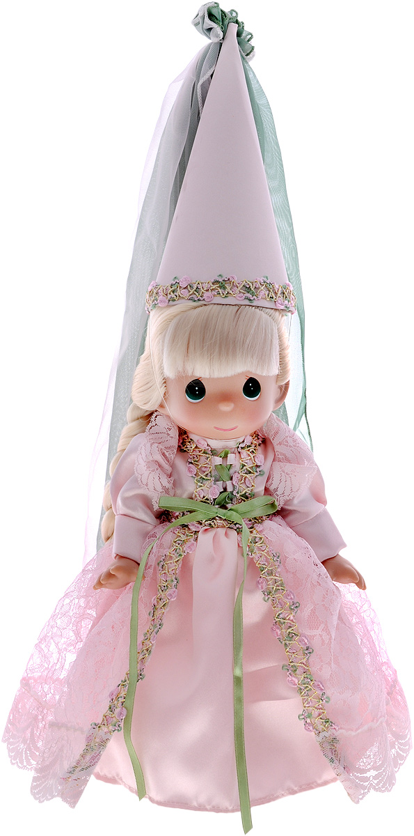 Precious Moments Кукла Рапунцель цвет платья розовый8378 Precious Moments Кукла Рапунцель цвет платья розовый8378Коллекция кукол Precious Moments ростом выше 30 см насчитывает на сегодняшний день более 600 видов. Куклы изготавливаются из качественного, безопасного материала и имеют пять базовых точек артикуляции. Каждый год в коллекцию добавляются все новые и новые модели. Каждая кукла имеет свой неповторимый образ и характер. Она может быть подарком на память о каком- либо событии в жизни. Куклы выполнены с любовью и нежностью, которую дарит нам известная волшебница - создатель кукол Линда Рик! Кукла Рапунцель обязательно привлечет внимание вашей малышки и не позволит ей скучать. Рапунцель одета в шикарное длинное платье с пышной юбкой, а на ногах - розовые туфельки. Длинные светлые волосы заплетены в косу и украшены бантиком. На голове у куклы высокий колпак. Вся одежда куколки съемная. Кукла Precious Moments Рапунцель станет отличным подарком для любой девочки на день рождения или другой праздник. Игры с куклой научат ребенка взаимодействовать с...