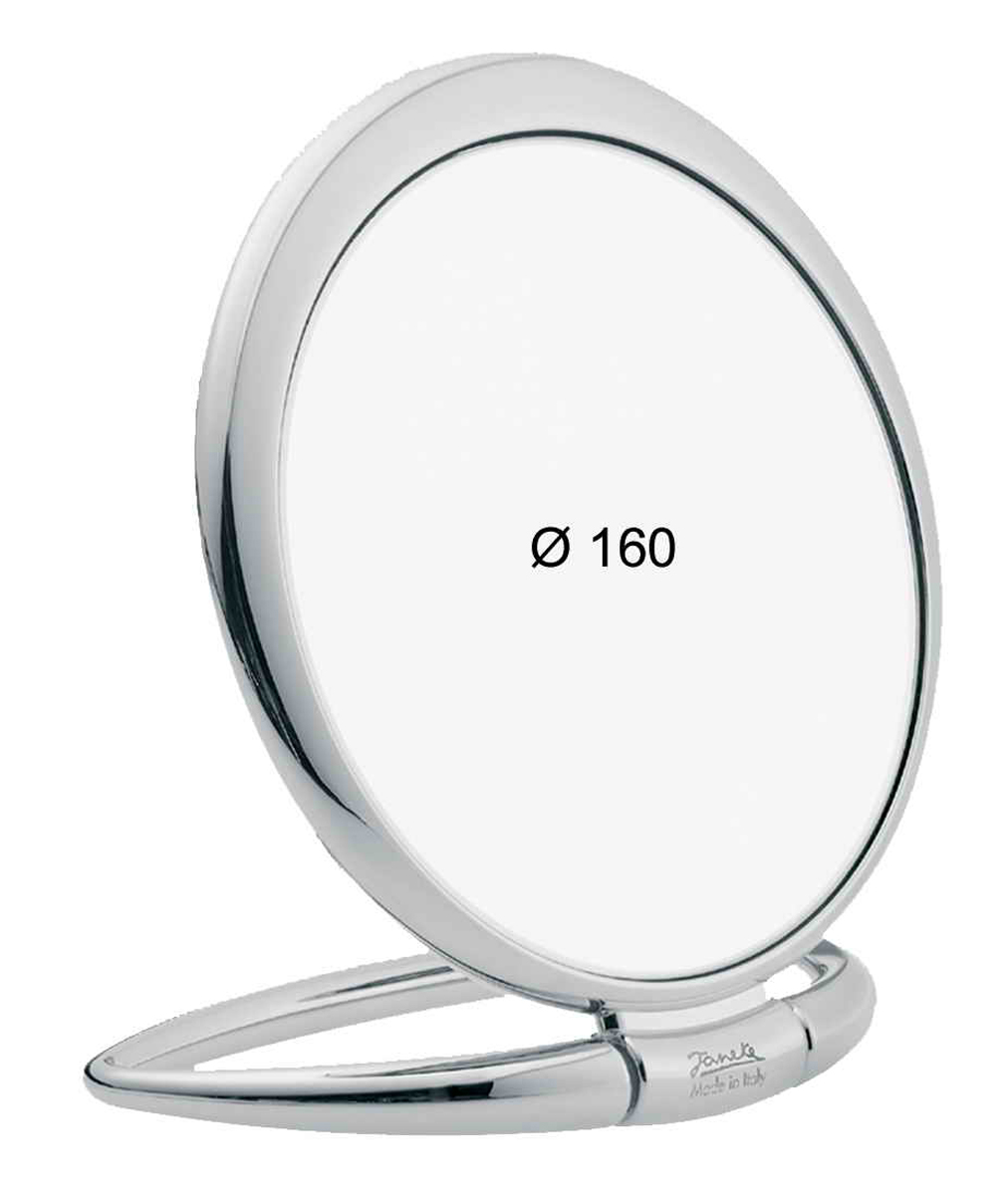 Janeke Зеркало настольное D160, линзы ZEISS, хромированное, CR443.6709982 Janeke Зеркало настольное D160, линзы ZEISS, хромированное, CR443.6709982Марка Janeke – мировой лидер по производству расчесок, щеток, маникюрных принадлежностей, зеркал и косметичек. Марка Janeke, основанная в 1830 году, вот уже почти 180 лет поддерживает непревзойденное качество своей продукции, сочетая новейшие технологии с традициями ста- рых миланских мастеров. Все изделия на 80% производятся вручную, а инновационные технологии и современные материалы делают продукцию марки поистине уникальной. Стильный и эргономичный дизайн, яркие цветовые решения – все это приносит истин- ное удовольствие от использования аксессуаров Janeke. Зеркала для дома итальянской марки Janeke, изготовленные из высококачественных материалов и выполненные в оригинальном стильном дизайне, дополнят любой интерьер. Односторонние или двусторонние, с увеличением и без, на красивых и удобных подс- тавках – зеркала Janeke прослужат долго и доставят истинное удо- вольствие от использования