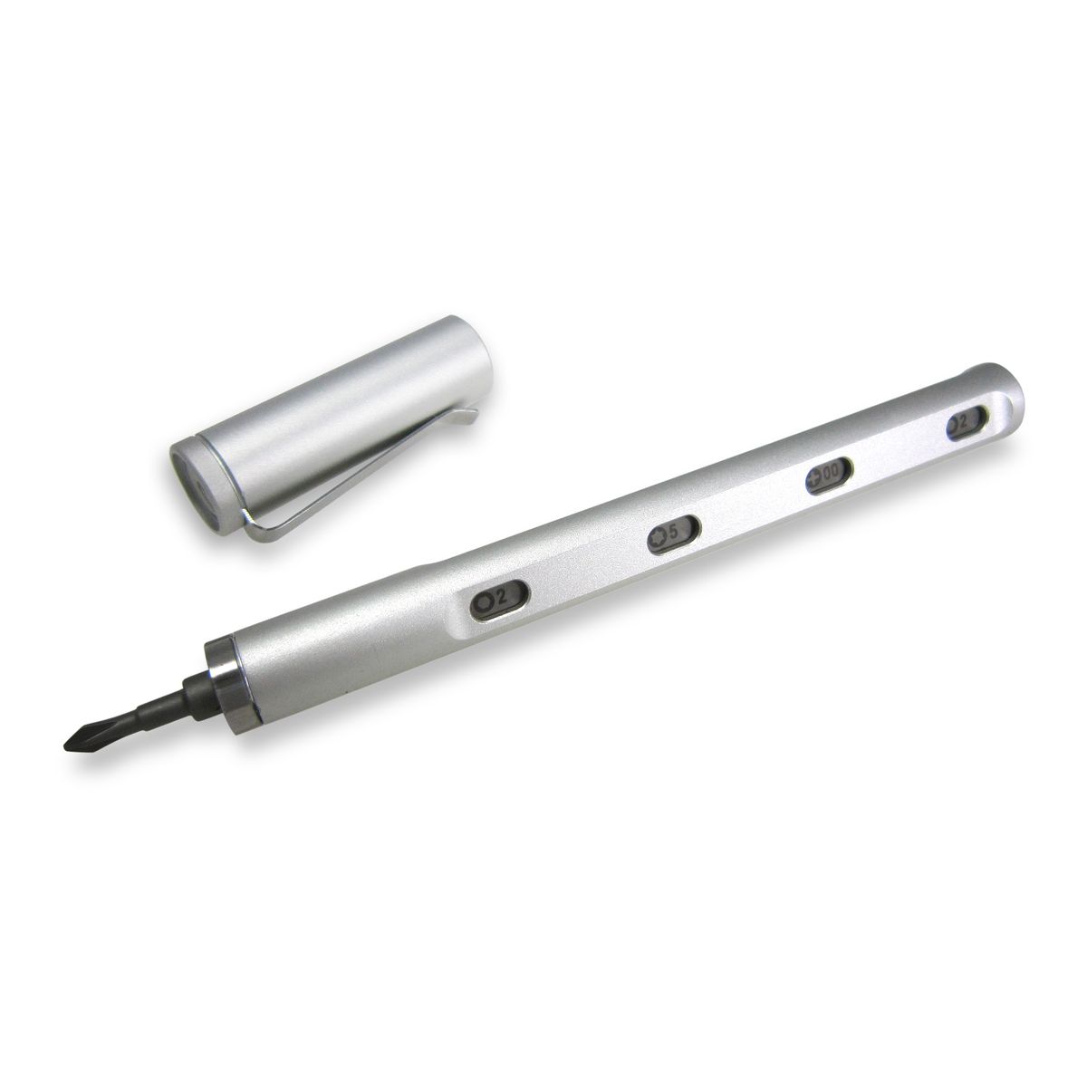 Мультитул Mininch Tool pen mini Snow Silver. TPM-004TPM-004 Мультитул Mininch Tool pen mini Snow Silver. TPM-004TPM-004Tool pen Мини – компактный набор отверток в виде механического карандаша. Материал корпуса – Алюминий. ВЕС - 46 ГР. DM -12,8 ММ. ДЛИНА – 133,5 ММ. 5 БИТ В КОРПУСЕ. В наборе маркированные биты с плоским и крестообразным шлицем, шестигранники и шлиц типа Torx. Магнитный колпачок. Биты из углеродистой стали S2. В наборе 22 бит. БИТЫ: ВЕС 4,5 ГР. DM 7,1 ММ. ДЛИНА 35,6 ММ. Цвет - Серебро. Гарантия - 1год.