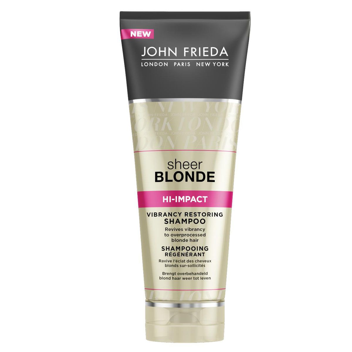 John Frieda Восстанавливающий шампунь для сильно поврежденных волос Sheer Blonde HI-IMPACT 250 млjf213110 John Frieda Восстанавливающий шампунь для сильно поврежденных волос Sheer Blonde HI-IMPACT 250 млjf213110Возвращает жизненную силу сильно осветленным и поврежденным волосам. Оживляет поврежденные окрашиванием и укладкой светлые волосы. Восстанавливающий шампунь интенсивного действия для осветленных и поврежденных волос обновляет структуру волос, возвращает им здоровый вид и яркий оттенок. Омолаживает и реставрирует истонченные участки поврежденных волос.