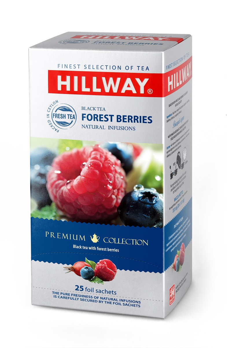 Hillway Forest Berries чай с лесными ягодами в сашетах, 25 шт8886300990232 Hillway Forest Berries чай с лесными ягодами в сашетах, 25 шт8886300990232В фейерверке ягод и фруктов гармонично переплетаются ароматная малина, лесная черника и шиповник, навевая воспоминания о теплом летнем вечере и чаепитии в кругу семьи. Коллекция вкусов Hillway в фольгированных сашетах - это сочетание превосходного цейлонского черного чая с кусочками фруктов и ягод. Разнообразие вкусов позволит сделать отличный выбор каждому любителю чая.