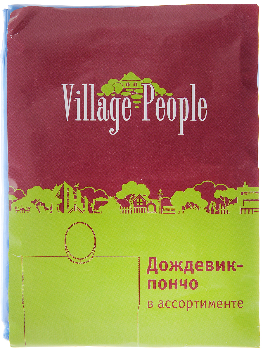 Дождевик-пончо Village People, цвет: синий61053_синий Дождевик-пончо Village People, цвет: синий61053_синийДождевик-пончо Village People с капюшоном защитит вашу верхнюю одежду от дождя и мокрого снега. Оставляет свободу активным движениям для прогулок с детьми, для работы в огороде, грибникам и рыбакам. Изделие выполнено из прочного полиэтилена. Дождевик-пончо Village People компактный и легкий, не займет много места в сумке. Толщина дождевика: 0,02 мм. Размер: 103 х 126 см.
