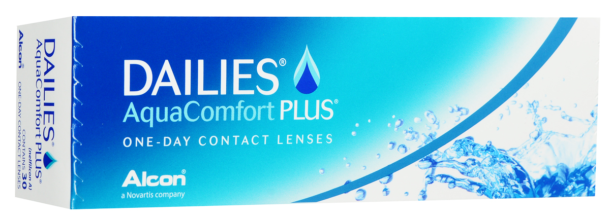 Alcon-CIBA Vision контактные линзы Dailies AquaComfort Plus (30шт / 8.7 / 14.0 / -1.25)38442 Alcon-CIBA Vision контактные линзы Dailies AquaComfort Plus (30шт / 8.7 / 14.0 / -1.25)38442Dailies AquaComfort Plus - это одни из самых популярных однодневных линз производства компании Ciba Vision. Эти линзы пользуются огромной популярностью во всем мире и являются на сегодняшний день самыми безопасными контактными линзами. Изготавливаются линзы из современного, 100% безопасного материала нелфилкон А. Особенность этого материала в том, что он легко пропускает воздух и хорошо сохраняет влагу. Однодневные контактные линзы Dailies AquaComfort Plus не нуждаются в дополнительном уходе и затратах, каждый день вы надеваете свежую пару линз. Дизайн линзы биосовместимый, что гарантирует безупречный комфорт. Самое главное достоинство Dailies AquaComfort Plus - это их уникальная система увлажнения. Благодаря этой разработке линзы увлажняются тремя различными агентами. Первый компонент, ухаживающий за линзами, находится в растворе, он как бы обволакивает линзу, обеспечивая чрезвычайно комфортное надевание. Второй агент выделяется на протяжении всего дня, он...