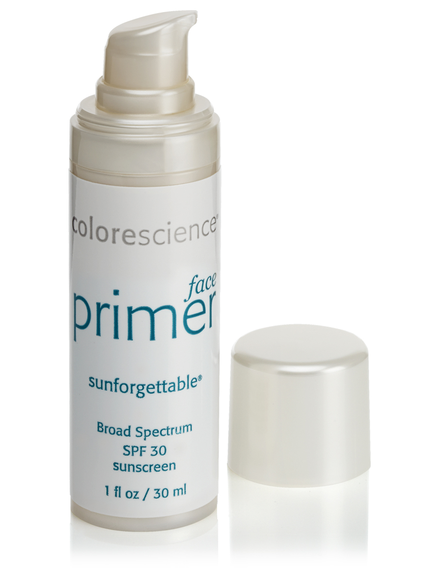 Colorescience Праймер (основа под макияж) Sunforgettable SPF30, 30 мл1460 Colorescience Праймер (основа под макияж) Sunforgettable SPF30, 30 мл1460Превосходное средство для ведущих активный образ жизни людей: выравнивает тон, придает коже более молодой вид и обеспечивает высокий уровень мгновенной, не раздражающей кожу защиты от широкого спектра ультрафиолетовых лучей типа А и В. Эффективно успокаивающая косметическая формула обогащена эфирными маслами, мощными антиоксидантами и кактусовым экстрактом, которые увлажняют кожу и придают ей шелковистый вид. Маскирует покраснение кожи.