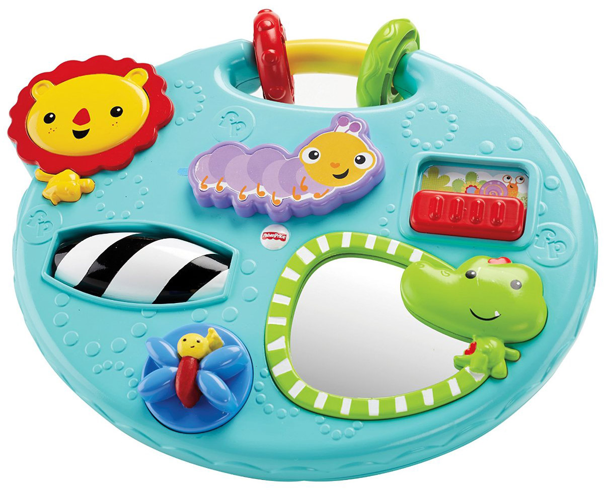 Fisher Price Развивающий центр Исследуем и играемCMY39 Fisher Price Развивающий центр Исследуем и играемCMY39Развивающий центр Fisher Price Исследуем и играем - это все, что потребуется для увлекательной игры малыша! Прелестные звуки, забавные игрушки в виде зверей и насекомых непременно развлекут ребенка. Игрушка имеет зеркальце, в котором малыш будет видеть собственное отражение. Развивающий центр поможет ребенку узнать причинно-следственные связи. Игровые мелкие детали разовьют мелкую моторику, а прелестные звуки и яркие цвета - органы чувств. Также эту игрушку можно брать с собой с помощью удобной ручки и развлекать ребенка в дороге.