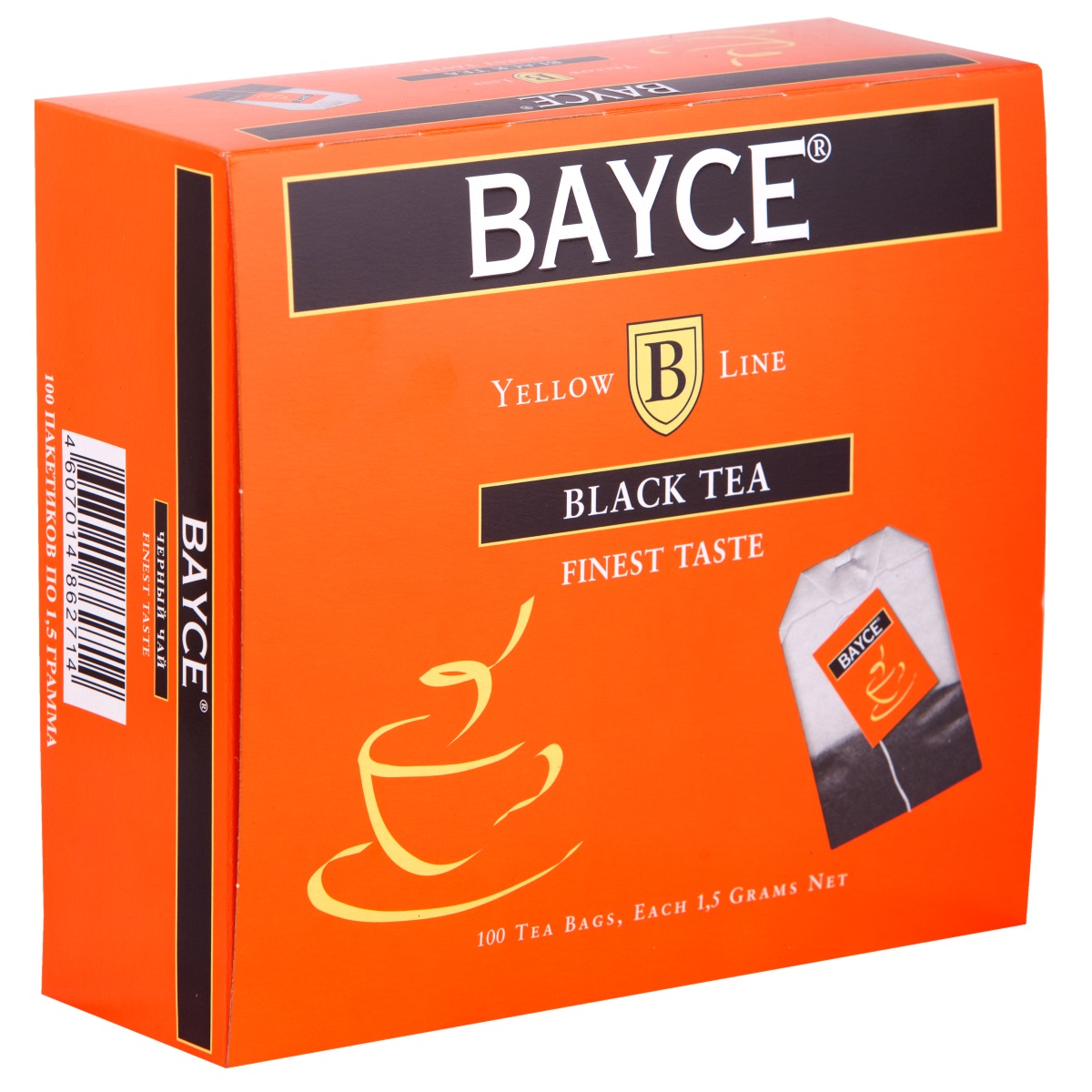 Bayce Файнест черный чай в пакетиках, 100 шт4607014862714 Bayce Файнест черный чай в пакетиках, 100 шт4607014862714Bayce Файнест - превосходный мелколистовой чай, собранный на лучших чайных плантациях Индии, Кении и острова Цейлон. Приятный вкус и полезные свойства делают этот сорт чая особенно привлекательным.