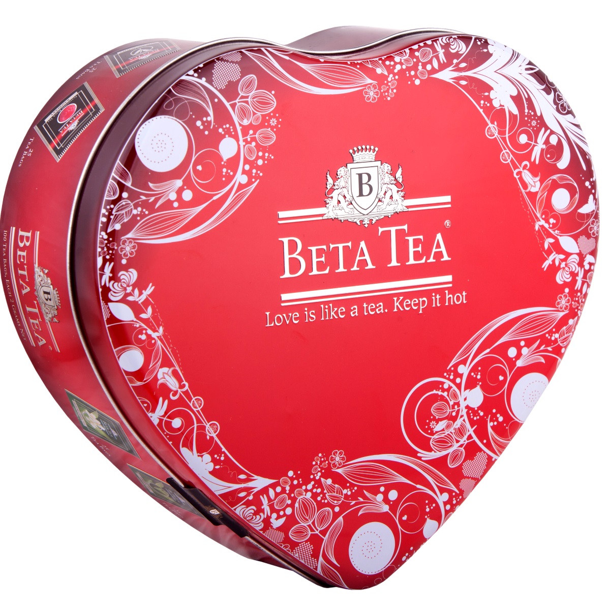 Beta Tea Сердце чайный набор, 100 шт (подарочная упаковка)8690717999401 Beta Tea Сердце чайный набор, 100 шт (подарочная упаковка)8690717999401Beta Tea Сердце - отличный подарок для любимых с лучших чайных плантаций Шри-Ланки. Набор включает в себя: Чай Отборное качество (25 шт., 50 г). Его поставляют лучшие чайные плантации Шри-Ланки. Любители крепкого чая с терпким вкусом по достоинству оценят этот напиток. Чай Beta Tea Малина (25 шт., 50 г). Он содержит в себе неповторимый аромат малины, что придает напитку изысканный вкус. Этот чай, собранный с самых лучших плантаций Цейлона, производится в экологически чистых условиях при помощи современных технологий. Зеленый чай Beta Tea (25 шт., 50 г). Он занимает особое место в ассортименте компании. Основная задача при производстве этого сорта состоит в том, чтобы сохранить лечебные природные биологически активные вещества свежих листьев таким образом, чтобы они смогли высвободиться во время заваривания. Зеленый чай с жасмином Beta Tea (25 шт., 50 г) предлагает вам насладиться целебными качествами зеленого чая с лепестками тропического...