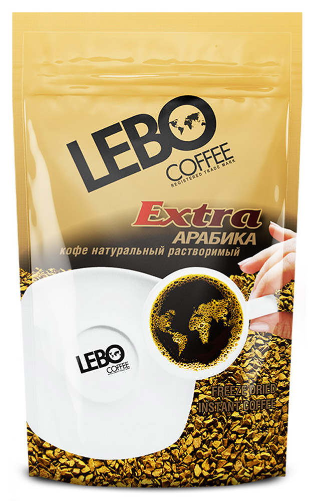 Lebo Extra кофе растворимый, 100 г4602076000043 Lebo Extra кофе растворимый, 100 г4602076000043Кофе Lebo Extra - это один из лучших купажей, созданный из тщательно отобранных сортов арабики. Многие любители кофе уже по достоинству оценили глубокий, бархатистый вкус и прекрасный аромат с нотками шоколада. Lebo Extra отлично подойдет для паузы в любое время дня!