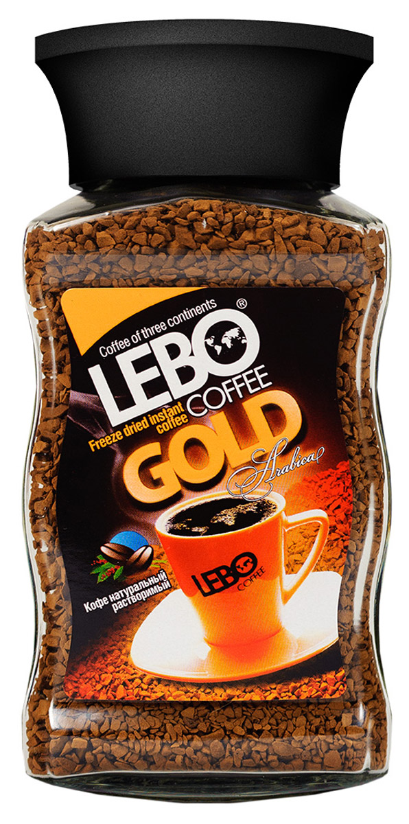 Lebo Gold кофе растворимый, 100 г4602076001019 Lebo Gold кофе растворимый, 100 г4602076001019Сублимированный кофе Lebo Gold подарит бодрость и великолепный вкус каждому, кто начинает свое утро с чашечки горячего кофе. Легкость приготовления и высокие вкусо-ароматические качества, полученные благодаря особой технологии производства, оценят даже самые изысканные ценители кофе.