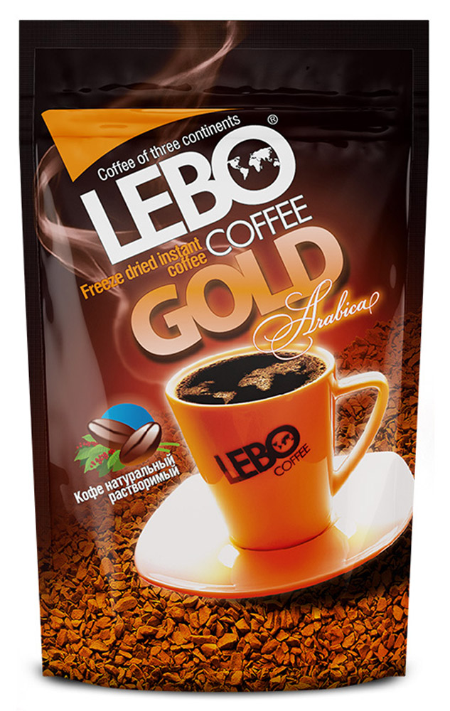 Lebo Gold кофе растворимый, 100 г (пакет)4602076001026 Lebo Gold кофе растворимый, 100 г (пакет)4602076001026Растворимый сублимированный кофе Lebo Gold приготовлен из отборных сортов кофе, выращенных на высокогорных плантациях Африки, Центральной и Южной Америки. Кофе с ярко выраженным, изысканным, гармоничным вкусом. С самого первого глотка его бодрящий вкус и деликатный, богатый аромат покорит даже самого настоящего гурмана.
