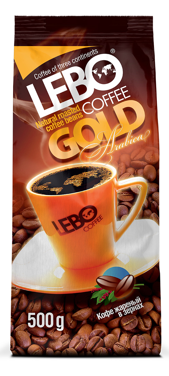 Lebo Gold Арабика кофе в зернах, 500 г4602076001095 Lebo Gold Арабика кофе в зернах, 500 г4602076001095Натуральный жареный кофе в зернах Lebo Gold приготовлен из отборных сортов кофе, выращенных на высокогорных плантациях Африки, Центральной и Южной Америки. Кофе с ярко выраженным, изысканным, богатым вкусом, с легкой кислинкой, цветочными нотами и карамельным послевкусием. С самого первого глотка его бодрящий вкус и деликатный, богатый аромат покорит даже самого настоящего гурмана.