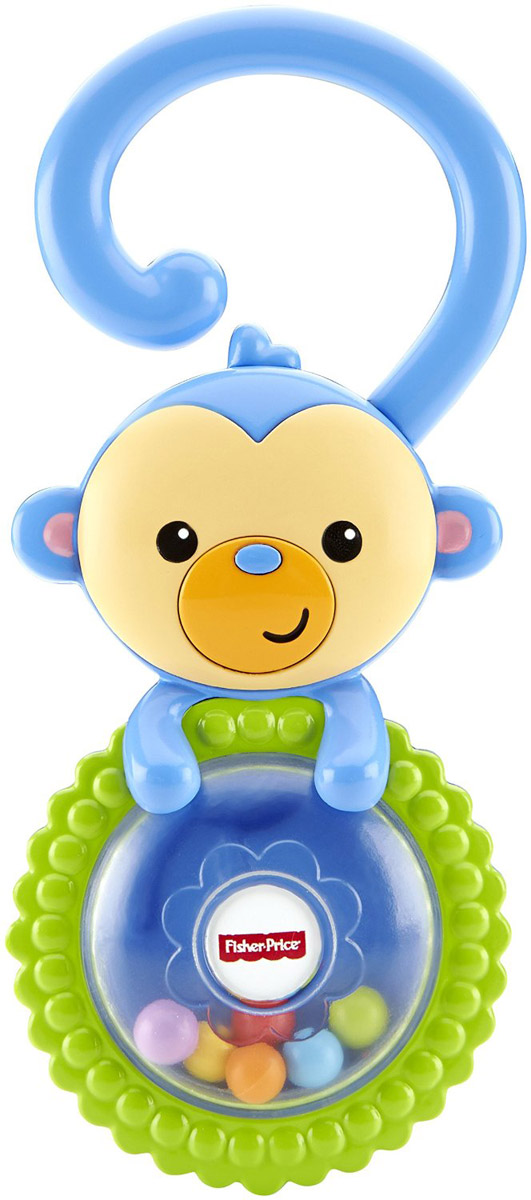 Fisher Price Погремушка ОбезьянаDRC00_CGR87 Fisher Price Погремушка ОбезьянаDRC00_CGR87Милая погремушка Fisher Price Обезьяна такого размера, чтобы малыш получил максимум удовольствия от веселых гремящих звуков! Игривая обезьянка наполнена яркими шариками, малыш с удовольствием будет с ней играть, развивая навыки мелкой моторики и физические способности. Изогнутый хвост, который легко держать, это одновременно и кольцо, с помощью которого можно прикрепить игрушку к коляске! Идеальный друг для игр в пути, занимает и развлекает малыша!