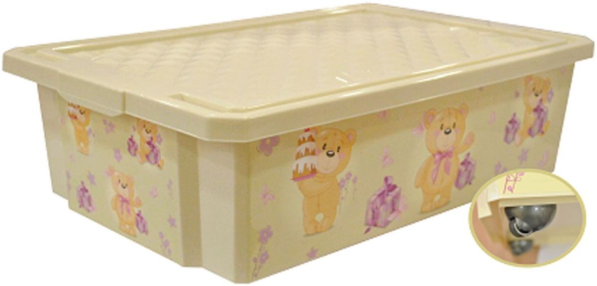 Little Angel Ящик для игрушек X-Box Bears на колесах 30 л цвет слоновая костьLA1024IR Little Angel Ящик для игрушек X-Box Bears на колесах 30 л цвет слоновая костьLA1024IRДетский ящик для игрушек Little Angel X-Box City на колесах выполнен из прочного материала и украшен забавным изображением. В нем можно удобно и компактно хранить белье, одежду, обувь или игрушки. Ящик оснащен плотно закрывающейся крышкой, которая защищает вещи от пыли, грязи и влаги. Ящик оснащен четырьмя колесами. Декор ящика износоустойчив, его можно мыть без опасения испортить рисунок. Прочный каркас ящика позволит хранить как легкие вещи, так и более тяжелый груз. Такой ящик непременно привлечет внимание ребенка и станет незаменимым для хранения игрушек, книжек и других детских принадлежностей. Он отлично впишется в детскую комнату и поможет приучить ребенка к порядку.