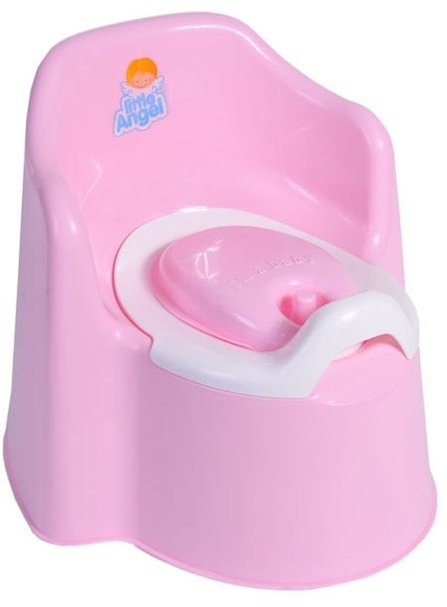 Little Angel Горшок детский Little King с крышкой цвет розовыйLA2703RS Little Angel Горшок детский Little King с крышкой цвет розовыйLA2703RSДети в восторге от этого кресла-горшка, ведь это личный маленький туалет-трон. Специальный дизайн спинки, повторяющий очертания детской спины, высокие и удобные подлокотники позволяют ребенку комфортно сидеть на нашем горшке. Внутренняя часть горшка легко вынимается и моется отдельно. Надежная защита от брызг одинаково подходит как девочкам, так и мальчикам. Вырез на задней спинке горшка в форме озорной улыбки позволяет его легко переносить. При необходимости можно закрыть крышкой.