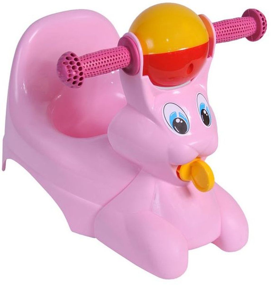 Little Angel Горшок-игрушка Зайчик цвет розовыйLA2710RS Little Angel Горшок-игрушка Зайчик цвет розовыйLA2710RSВеселое развлечение может иметь место, даже когда ребенок сидит на горшке. В этом поможет наш детский горшок-игрушка в виде зайчика. Красивые, большие глазки уже наклеены на фигурку, которая крепится к корпусу горшка с помощью специального держателя. Игрушка легко снимается – это позволяет мыть горшок и фигурку отдельно, а также использовать горшок без игрушки. Две ручки выполнены из мягкого пластика, поэтому ваш ребенок не поранится. Разноцветная погремушка перед глазами ребенка сконцентрирует его внимание.