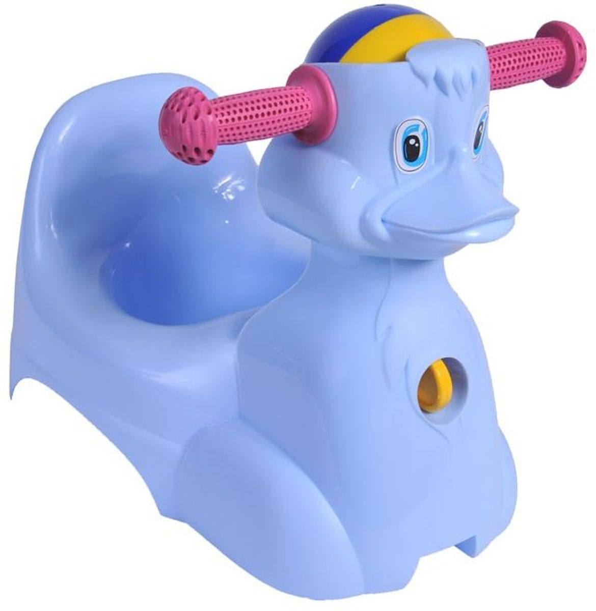 Little Angel Горшок-игрушка Уточка цвет голубой пастельныйLA2714BL Little Angel Горшок-игрушка Уточка цвет голубой пастельныйLA2714BLВеселое развлечение может иметь место, даже когда ребенок сидит на горшке. В этом поможет наш детский горшок-игрушка в виде уточки. Красивые, большие глазки уже наклеены на фигурку, которая крепится к корпусу горшка с помощью специального держателя. Игрушка легко снимается – это позволяет мыть горшок и фигурку отдельно, а также использовать горшок без игрушки. Две ручки выполнены из мягкого пластика, поэтому ваш ребенок не поранится. Разноцветная погремушка перед глазами ребенка сконцентрирует его внимание.