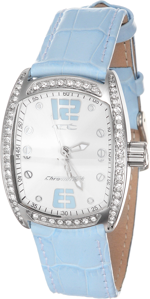 Часы женские наручные Chronotech, цвет: голубой, серебристый. RW0004RW0004 Часы женские наручные Chronotech, цвет: голубой, серебристый. RW0004RW0004Наручные женские часы Chronotech произведены опытными специалистами из материалов самого высокого качества на базе новейших технологий. Они оснащены точным кварцевым механизмом. Корпус часов, изготовленный из нержавеющей стали, инкрустирован стразами и защищен минеральным стеклом. Ремешок выполнен из натуральной кожи и оснащен классической застежкой. В комплекте с часами предусмотрены 2 сменные накладки для корпуса, изготовленные из высококачественного пластика. Циферблат прямоугольный формы оснащен арабскими цифрами, отметками и тремя стрелками - часовой, минутной и секундной. Изделие укомплектовано в фирменную коробку с названием бренда. Наручные часы Chronotech созданы для современных девушек, которые не желают потерять свою индивидуальность в городской суете. Размер сменной накладки: 4 х 3,1 х 0,6 см.